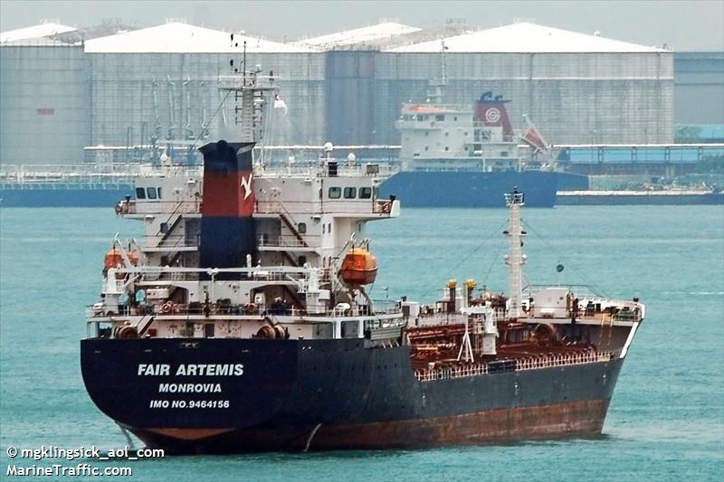 MT Fair Artemis Photo: MarineTraffic.com/mgklingsick@aol.com MT Fair Artemis Photo: MarineTraffic.com/mgklingsick@aol.com